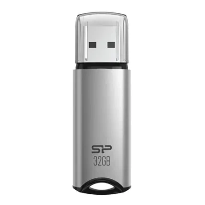 Silicon Power  |  USB zibatmiņa  |  Marvel Series M02  |  32 GB  |  Type-A USB 3.2 Gen 1  |  Sudrabs
