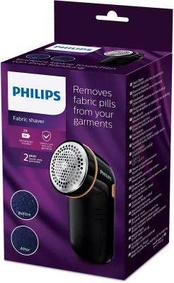Philips GC026/80 Fabric Shaver | 8800 RPM | 2×AA | Black