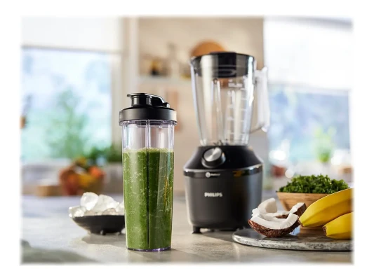 Philips Blender  |  HR2291 / 01 3000 Series  |  Tabletop  |  600 W  |  Jar material Glass  |  Jar capacity 2 L  |  Ice crushing  |  Black