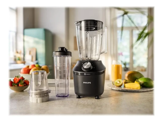 Philips Blender  |  HR2291 / 01 3000 Series  |  Tabletop  |  600 W  |  Jar material Glass  |  Jar capacity 2 L  |  Ice crushing  |  Black