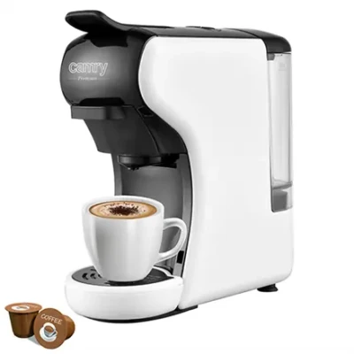 Camry  |  Coffee Machine for Ground Coffee & Capsules  |  CR 4414  |  19 bar  |  1450 W  |  White / Black