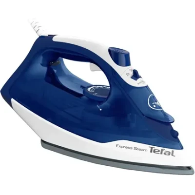 TEFAL  |  FV2838E0  |  Steam Iron  |  2400 W  |  Water tank capacity 270 ml  |  Continuous steam 40 g / min  |  Blue / White