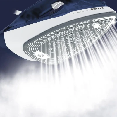 TEFAL  |  FV2838E0  |  Steam Iron  |  2400 W  |  Water tank capacity 270 ml  |  Continuous steam 40 g / min  |  Blue / White