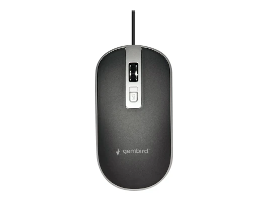 Gembird  |  Optiskais USB pele  |  MUS-4B-06-BS  |  Optiska pele  |  Melns / Sudrabs