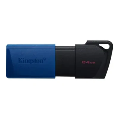 Kingston  |  USB 3.2 флеш-накопитель  |  DataTraveler Exodia M  |  64 ГБ  |  USB 3.2  |  Черный / Синий