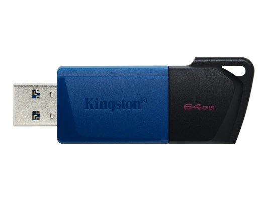Kingston  |  USB 3.2 флеш-накопитель  |  DataTraveler Exodia M  |  64 ГБ  |  USB 3.2  |  Черный / Синий