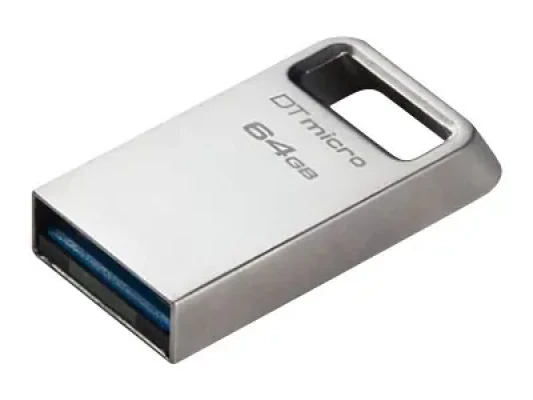 Kingston  |  USB 3.2 Flash Drive  |  DataTraveler micro  |  64 GB  |  USB 3.2  |  Silver