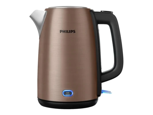 Philips  |  Чайник  |  HD9355 / 92 Viva Collection  |  Электрический  |  1740-2060 Вт  |  1.7 Л  |  Нержавеющая сталь  |  360° поворотная база  |  Медь