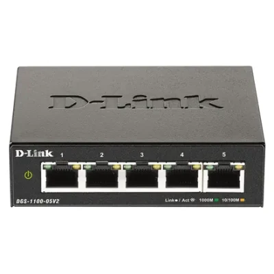 D-Link  |  Smart Managed Switch  |  DGS-1100-05V2 / E  |  Managed L2  |  Rackmountable  |  Gigabit Ethernet (copper) ports quantity 5
