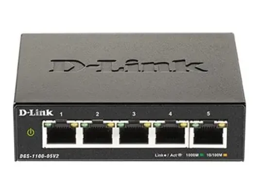 D-Link  |  Smart Managed Switch  |  DGS-1100-05V2 / E  |  Managed L2  |  Rackmountable  |  Gigabit Ethernet (copper) ports quantity 5