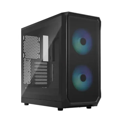 Fractal Design  |  Focus 2  |  Side window  |  RGB Black TG Clear Tint  |  Midi Tower  |  Power supply included No  |  ATX