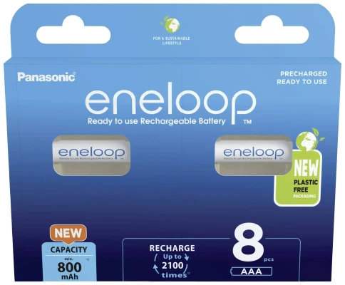 Panasonic  |  ENELOOP BK-4MCDE / 8BE  |  AAA  |  800 mAh  |  8 pc(s)