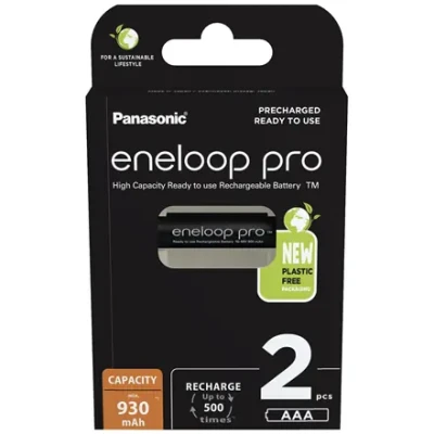 Panasonic  |  ENELOOP Pro BK-4HCDE / 2BE  |  AAA  |  930 mAh  |  2 gab.