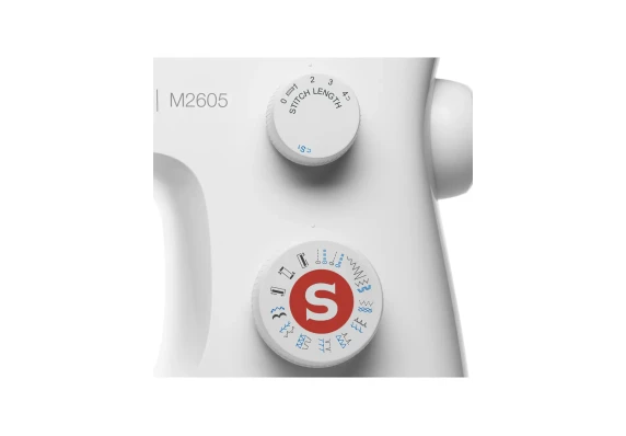 Singer  |  Sewing Machine  |  M2605  |  Number of stitches 12  |  White