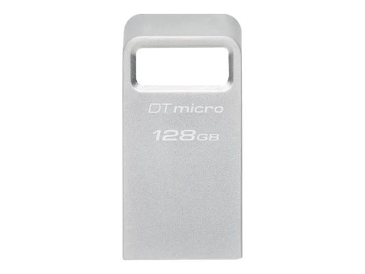 Kingston  |  USB 3.2 zibatne  |  DataTraveler micro  |  128 GB  |  USB 3.2  |  Sudraba