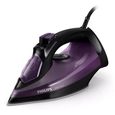Philips  |  DST5030 / 80  |  Tvaika gludeklis  |  2400 W  |  Ūdens tvertnes tilpums 320 ml  |  Nepārtraukts tvaiks 45 g / min  |  Tumši violets