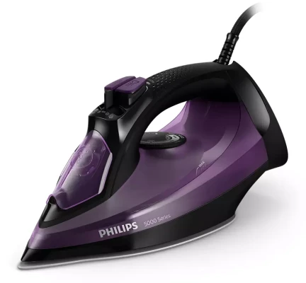 Philips  |  DST5030 / 80  |  Tvaika gludeklis  |  2400 W  |  Ūdens tvertnes tilpums 320 ml  |  Nepārtraukts tvaiks 45 g / min  |  Tumši violets
