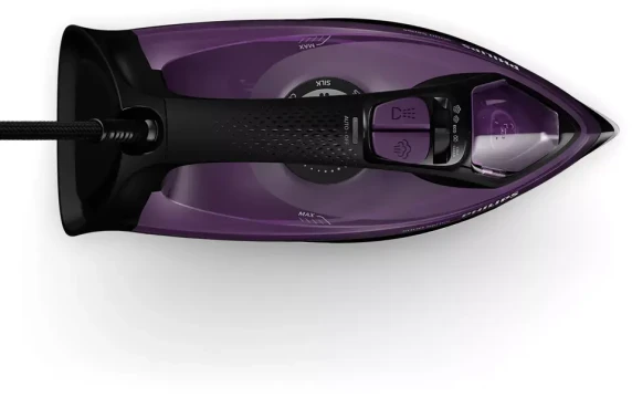 Philips  |  DST5030 / 80  |  Tvaika gludeklis  |  2400 W  |  Ūdens tvertnes tilpums 320 ml  |  Nepārtraukts tvaiks 45 g / min  |  Tumši violets