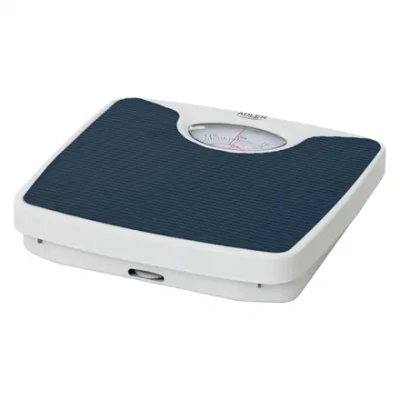 Adler  |  Mechanical bathroom scale  |  AD 8151b  |  Maximum weight (capacity) 130 kg  |  Accuracy 1000 g  |  Blue / White