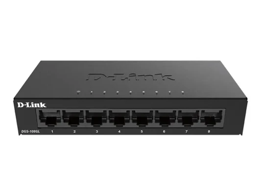 D-Link  |  Switch  |  DGS-108GL / E  |  Unmanaged  |  Desktop  |  Gigabit Ethernet (copper) ports quantity 8