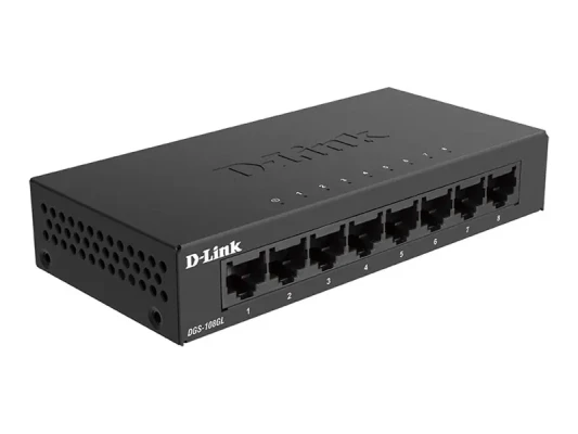 D-Link  |  Switch  |  DGS-108GL / E  |  Unmanaged  |  Desktop  |  Gigabit Ethernet (copper) ports quantity 8