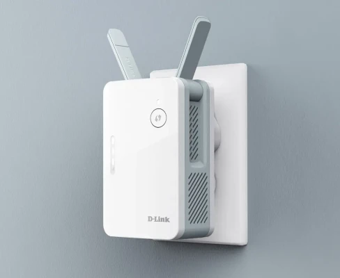 D-Link  |  AX1500 Mesh Range Extender  |  E15 / E  |  802.11ac  |  300+1200 Mbit / s  |  10 / 100 / 1000 Mbit / s  |  Ethernet LAN (RJ-45) ports 1  |  No mobile broadband  |  MU-MiMO Yes  |  Antenna type 2xExternal