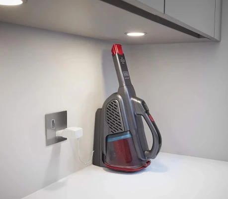 BLACK & DECKER Vacuum Cleaner  |  BHHV315B-QW  |  Cordless operating  |  Handstick  |  12 V  |  Gray / Red