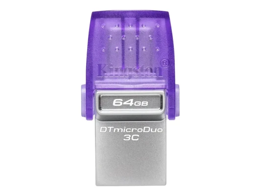 Kingston  |  DataTraveler  |  DT Micro Duo 3C  |  64 GB  |  USB Type-C and Type-A  |  Purple