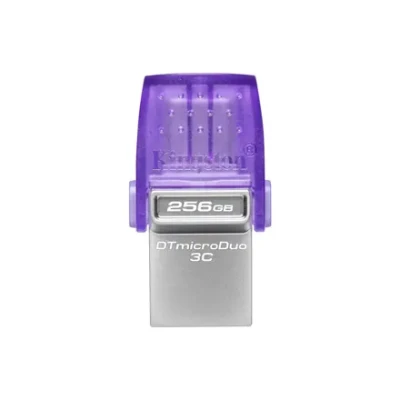 Kingston  |  DataTraveler  |  DT Micro Duo 3C  |  256 GB  |  USB Type-C and Type-A  |  Purple