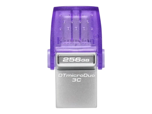Kingston  |  DataTraveler  |  DT Micro Duo 3C  |  256 GB  |  USB Type-C and Type-A  |  Purple