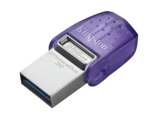 Kingston  |  DataTraveler  |  DT Micro Duo 3C  |  256 GB  |  USB Type-C and Type-A  |  Purple