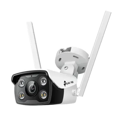 TP-LINK  |  VIGI 4MP Outdoor Full-Color Wi-Fi Network Camera  |  VIGI C340-W  |  Bullet  |  4 MP  |  4 mm  |  IP66  |  H.265+ / H.265 / H.264+ / H.264  |  MicroSD