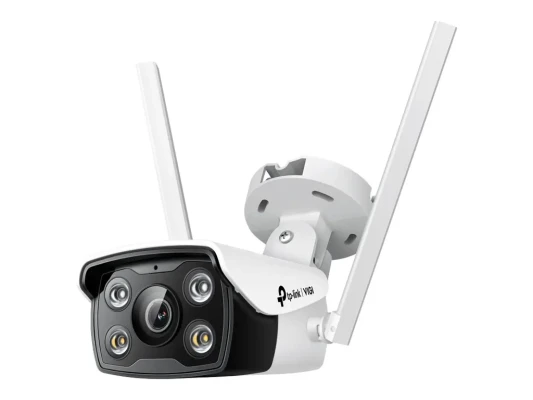 TP-LINK  |  VIGI 4MP Outdoor Full-Color Wi-Fi Network Camera  |  VIGI C340-W  |  Bullet  |  4 MP  |  4 mm  |  IP66  |  H.265+ / H.265 / H.264+ / H.264  |  MicroSD