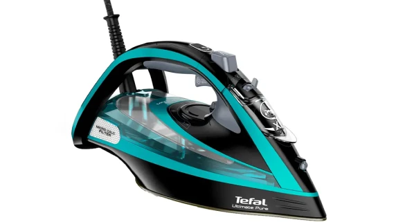 TEFAL  |  Ultimate Pure FV9844E0  |  Steam Iron  |  3200 W  |  Water tank capacity 350 ml  |  Continuous steam 60 g / min  |  Steam boost performance 250 g / min  |  Blue / Black