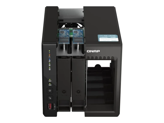 QNAP  |  2-Bay desktop NAS  |  TS-253E-8G  |  Intel Celeron  |  J6412 4-core  |  Processor frequency 2.6 GHz  |  8 GB