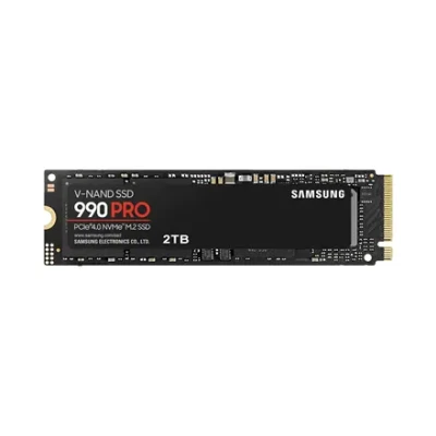 Samsung  |  990 PRO  |  2000 GB  |  SSD formāts M.2 2280  |  Cietā diska interfeiss PCIe Gen4x4  |  Lasīšanas ātrums 7450 MB / s  |  Rakstīšanas ātrums 6900 MB / s