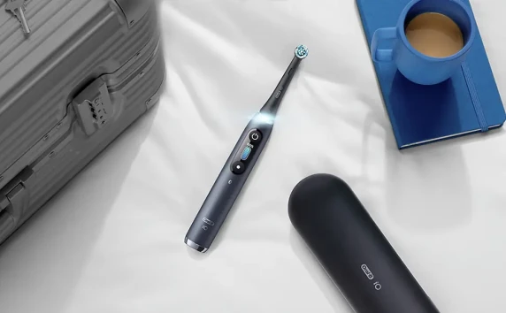 Oral-B  |  Electric Toothbrush  |  iO 9 Series Duo  |  Rechargeable  |  For adults  |  Number of brush heads included 2  |  Number of teeth brushing modes 7  |  Black Onyx / Rose