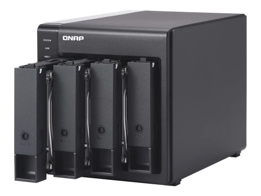 QNAP  |  4-Bay  |  TR-004  |  Up to 4 HDD / SSD Hot-Swap  |  Micro processor with hardware RAID