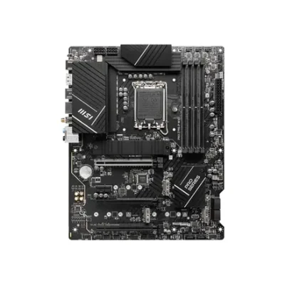 MSI  |  PRO Z790-P WIFI  |  Processor family Intel  |  Processor socket LGA1700  |  DDR5 DIMM  |  Memory slots 4  |  Supported hard disk drive interfaces SATA, M.2  |  Number of SATA connectors 6  |  Chipset Intel Z790  |  ATX