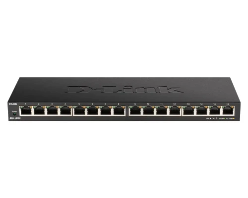D-Link  |  16-Port Gigabit Desktop Switch  |  DGS-1016S  |  Unmanaged  |  Desktop