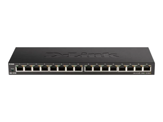 D-Link  |  16-Port Gigabit Desktop Switch  |  DGS-1016S  |  Unmanaged  |  Desktop