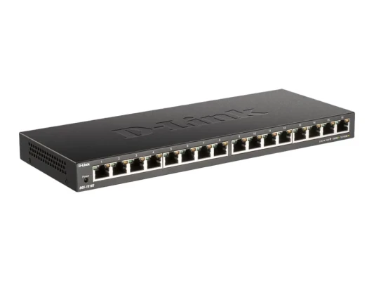 D-Link  |  16-Port Gigabit Desktop Switch  |  DGS-1016S  |  Unmanaged  |  Desktop