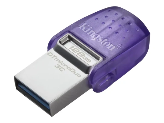 Kingston  |  DataTraveler  |  DT Micro Duo 3C  |  128 GB  |  USB Type-C and Type-A  |  Purple