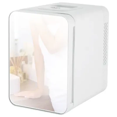 Adler  |  Mini refrigerator with mirror  |  AD 8085  |  Free standing  |  Larder  |  Height 27 cm  |  Fridge net capacity 4 L  |  White