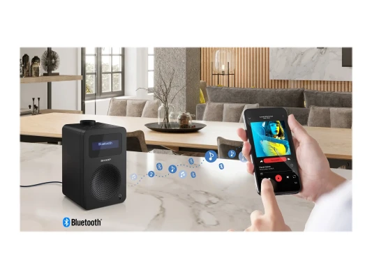 Sharp DR-430(BK) Цифровое радио, FM / DAB / DAB+, Bluetooth 5.0, Полночный черный  |  Sharp  |  Цифровое радио  |  DR-430(BK)  |  Bluetooth  |  Полночный черный