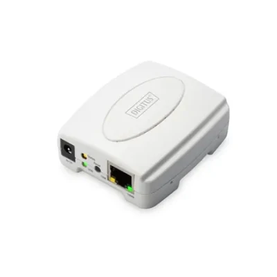 Digitus  |  USB Print Server, 1-Port 1x RJ45, 1x USB A, USB 2.0  |  DN-13003-2  |  White