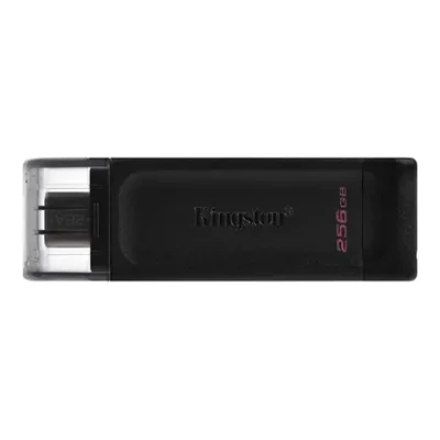 Kingston  |  USB Flash Drive  |  DataTraveler 70  |  256 GB  |  USB 3.2 Gen 1 Type-C  |  Black