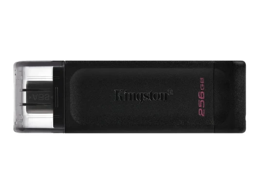 Kingston  |  USB Flash Drive  |  DataTraveler 70  |  256 GB  |  USB 3.2 Gen 1 Type-C  |  Black