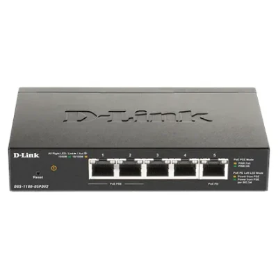 D-Link  |  5-Port Gigabit PoE Smart Managed Switch and PoE Extender  |  DGS-1100-05PDV2  |  Web managed  |  Desktop  |  Power supply type External