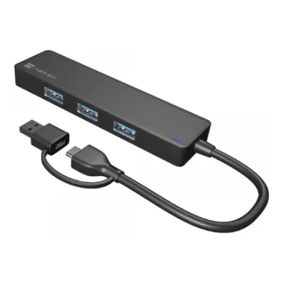 Natec  |  USB 3.0 HUB, Mayfly, 4-Port  |  Moth NHU-1342  |  Black  |  0.15 m